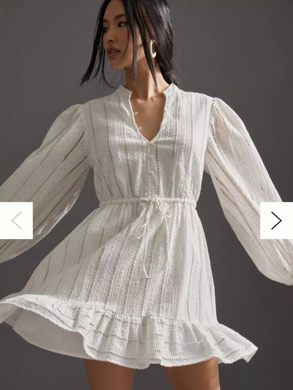 FOREVER THAT GIRL EYELET MINI DRESS NEW WHITE  NWT size XS